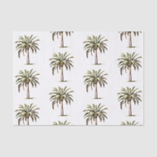 Tropical Aloha Beach Coconuts Palmen Bäume Hochzei Seidenpapier (Vorderseite)