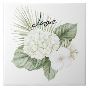 Tropical Aloha Beach Hydrangea Blumenhochzeit Fliese