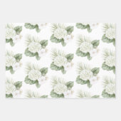 Tropical Aloha Beach Hydrangea Blumenhochzeit Geschenkpapier Set (Vorderseite)