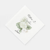 Tropical Aloha Beach Hydrangea Blumenhochzeit Serviette (Ecke)