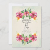 Tropical Aloha Blume Botanisches Brautparty Einladung (Vorderseite)