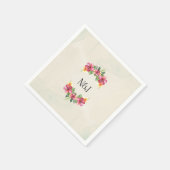 Tropical Aloha Blume Floral Botanisches Luau Party Serviette (Ecke)