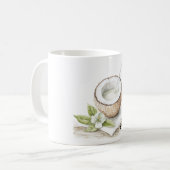 Tropical Aloha Coconut Blume Kaffeetasse (Vorderseite Links)