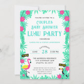 Tropical Aloha Couples Kinderdusche Luau Einladung (Vorderseite)