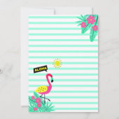 Tropical Aloha Couples Kinderdusche Luau Einladung (Rückseite)