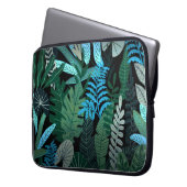 Tropical Aloha Exotic Blue Jungle Pattern Laptopschutzhülle (Vorderseite Links)