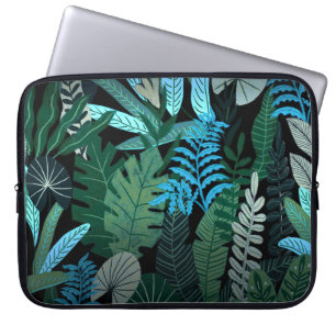 Tropical Aloha Exotic Blue Jungle Pattern Laptopschutzhülle