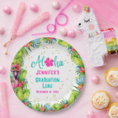 Tropical Aloha Flamingo Abschluss Luau Pappteller (Party)