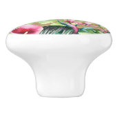 Tropical Aloha Floral Luau Summer Blätter Kraft Keramikknauf (Seitenansicht)