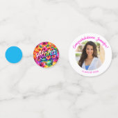 Tropical Aloha Foto Graduation Party Konfetti (Vorderseiten)