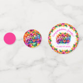 Tropical Aloha Foto Graduation Party Konfetti (Rückseiten)