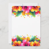 Tropical Aloha Fun Abschluss Luau Party Einladung (Rückseite)