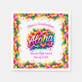 Tropical Aloha Grad Luau Party Paper Napkins Serviette (Vorderseite)