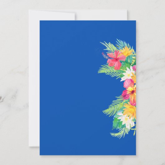 Tropical Aloha Hawaiian Luau Birthday Party Einladung (Rückseite)