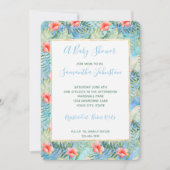 Tropical Aloha Hibiskus Floral Baby Dusche Einladung (Vorderseite)