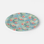 Tropical Aloha Hibiskus Floral Baby Dusche Pappteller (Schrägansicht)