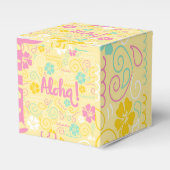 Tropical Aloha - lebhaftes Dekor im Sommer-Party Geschenkschachtel (Vorderseite)