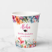 Tropical Aloha Luau Abschluss 2024 Pappbecher (Vorderseite)