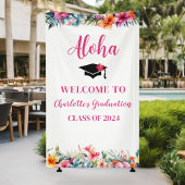 Tropical Aloha Luau Abschluss 2024 Willkommen Banner