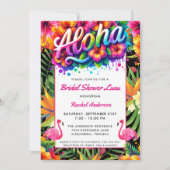 Tropical Aloha Luau Bridal Shower Einladung (Vorderseite)