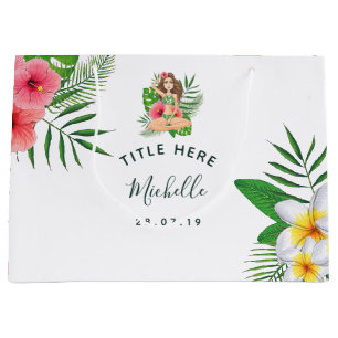 Tropical Aloha Luau Gastgeschenk Hochzeit Große Geschenktüte