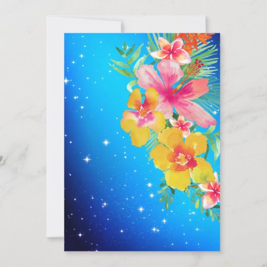 Tropical Aloha Luau Graduation Party Einladung (Rückseite)