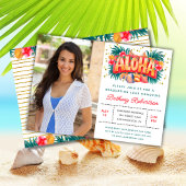 Tropical Aloha Luau Graduation Party Foto Einladung