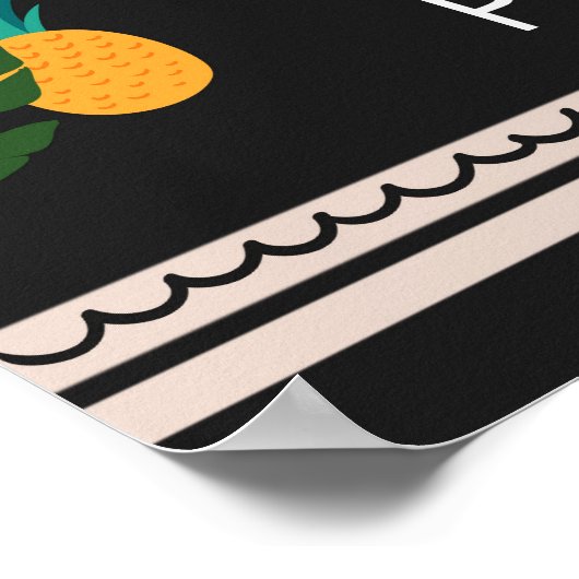 Tropical Aloha Luau Hawaiian Party Begrüßungszeich Poster (Ecke)