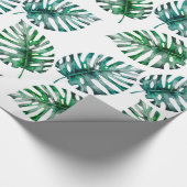 Tropical Aloha Monstera Blätter Muster Geschenkpapier (Ecke)