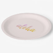 Tropical Aloha Pappteller (Schrägansicht)