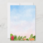 Tropical Aloha Parrots Einladung zum Geburtstag (Rückseite)