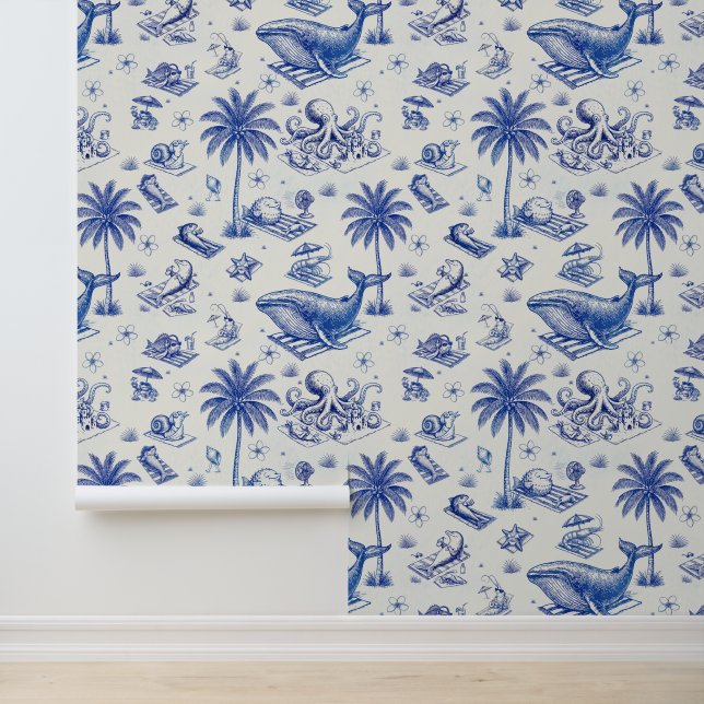 Tropical aloha print tapete (Anwendung)