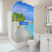Tropical and Ocean Beach Family Duschvorhang (Beispiel)