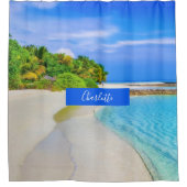 Tropical and Ocean Beach Family Duschvorhang (Vorderseite)