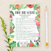 Tropical Animal findet das Baby Duschspiel Briefpapier