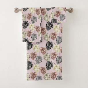 Tropical Animal Print & Greenery Series Design 35 Badhandtuch Set