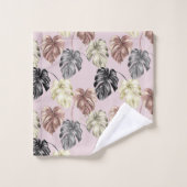 Tropical Animal Print & Greenery Series Design 35 Badhandtuch Set (Waschlappen)