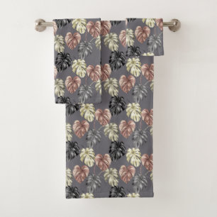 Tropical Animal Print & Greenery Series Design 36 Badhandtuch Set