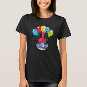 Tropical Animal Zoo Bird Geburtstagsparty Pink Fla T-Shirt