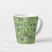Tropical animals seamless pattern green and grey milchtasse (Rechte Ecke)