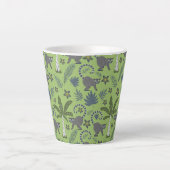 Tropical animals seamless pattern green and grey milchtasse (Vorderseite)