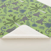 Tropical animals seamless pattern green and grey sherpadecke (3/4)