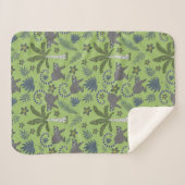 Tropical animals seamless pattern green and grey sherpadecke (Vorderseite (Horizontal))