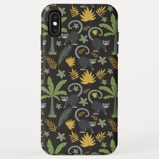Tropical animals seamless pattern monkey palm tree Case-Mate iPhone hülle (Rückseite)