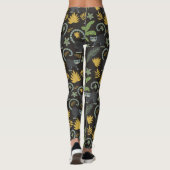 Tropical animals seamless pattern monkey palm tree leggings (Rückseite)