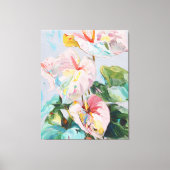 Tropical Anthurium Canvas Art Print Leinwanddruck (Vorderseite)