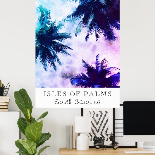 *~* Tropical AP25 Reisepersonalize - Palm Tree Poster (Heimbüro)