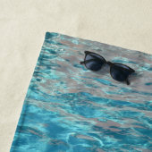 Tropical Aqua Blue und Coral Boho Chic Strandtuch (Beispiel)