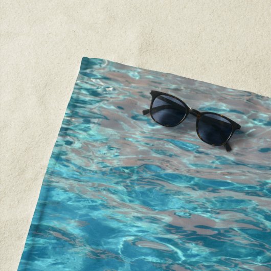 Tropical Aqua Blue und Coral Boho Chic Strandtuch (Beispiel)