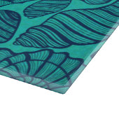 Tropical Aquamarin Beach Seashells Schneidebrett (Ecke)